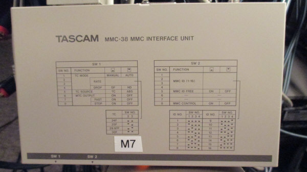 Tascam MMC-38 Top View
