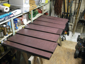 Outside Table Top First Coat