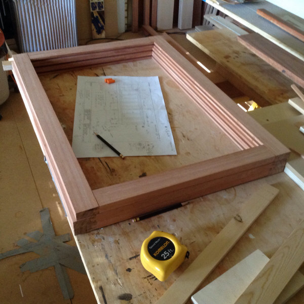 Lyptus quartersawn floating panel frame assembly